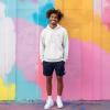 imageDALIX Ghost Relaxed Fleece Sweat Elastic Short Soft MensNavy