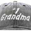 imageDALIX Number 1 Grandma Hat Gift Washed Cotton Baseball CapWashed Denim Black