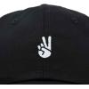 imageDALIX Peace Sign Embroidered V Cotton Dad Hat Baseball Cap Adjustable MensBlack