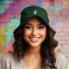 imageDALIX Peace Sign Embroidered V Cotton Dad Hat Baseball Cap Adjustable MensDark Green