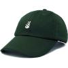 imageDALIX Peace Sign Embroidered V Cotton Dad Hat Baseball Cap Adjustable MensDark Green