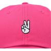 imageDALIX Peace Sign Embroidered V Cotton Dad Hat Baseball Cap Adjustable MensHot Pink