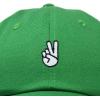 imageDALIX Peace Sign Embroidered V Cotton Dad Hat Baseball Cap Adjustable MensKelly Green