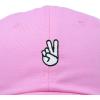 imageDALIX Peace Sign Embroidered V Cotton Dad Hat Baseball Cap Adjustable MensLight Pink