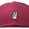 imageDALIX Peace Sign Embroidered V Cotton Dad Hat Baseball Cap Adjustable MensMaroon