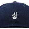 imageDALIX Peace Sign Embroidered V Cotton Dad Hat Baseball Cap Adjustable MensNavy Blue