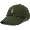 imageDALIX Peace Sign Embroidered V Cotton Dad Hat Baseball Cap Adjustable MensOlive