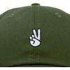 imageDALIX Peace Sign Embroidered V Cotton Dad Hat Baseball Cap Adjustable MensOlive
