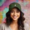 imageDALIX Peace Sign Embroidered V Cotton Dad Hat Baseball Cap Adjustable MensOlive