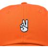 imageDALIX Peace Sign Embroidered V Cotton Dad Hat Baseball Cap Adjustable MensOrange