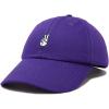 imageDALIX Peace Sign Embroidered V Cotton Dad Hat Baseball Cap Adjustable MensPurple