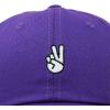 imageDALIX Peace Sign Embroidered V Cotton Dad Hat Baseball Cap Adjustable MensPurple