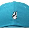 imageDALIX Peace Sign Embroidered V Cotton Dad Hat Baseball Cap Adjustable MensTeal