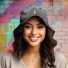 imageDALIX Peace Sign Embroidered V Cotton Dad Hat Baseball Cap Adjustable MensWashed Black