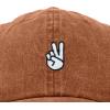 imageDALIX Peace Sign Embroidered V Cotton Dad Hat Baseball Cap Adjustable MensWashed Orange