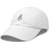 imageDALIX Peace Sign Embroidered V Cotton Dad Hat Baseball Cap Adjustable MensWhite