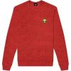 imageDALIX Alien Embroidered Fleece Crewneck Long Sleeve Sweatshirt MensHeather Red