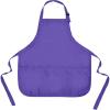 imageDALIX Apron Commercial Restaurant Home Bib Spun Poly Cotton Kitchen Aprons 3 Pockets in Black 2 PackPurple