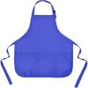 imageDALIX Apron Commercial Restaurant Home Bib Spun Poly Cotton Kitchen Aprons 3 Pockets in Black 2 PackRoyal Blue