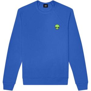 imageDALIX Alien Embroidered Fleece Crewneck Long Sleeve Sweatshirt MensTrue Royal