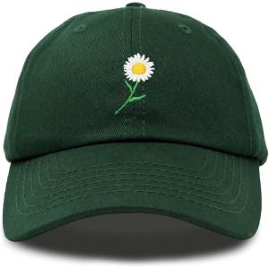 imageDALIX Daisy Flower Hat Womens Floral Baseball CapDark Green