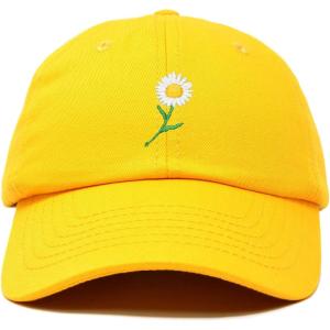 imageDALIX Daisy Flower Hat Womens Floral Baseball CapGold