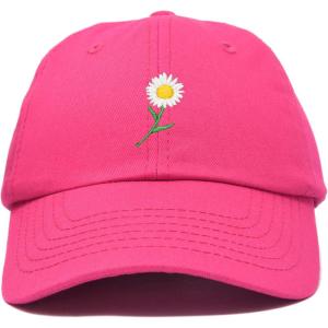 imageDALIX Daisy Flower Hat Womens Floral Baseball CapHot Pink