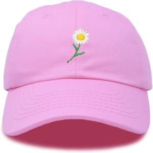 imageDALIX Daisy Flower Hat Womens Floral Baseball CapLight Pink