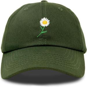 imageDALIX Daisy Flower Hat Womens Floral Baseball CapOlive