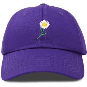 imageDALIX Daisy Flower Hat Womens Floral Baseball CapPurple