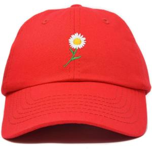 imageDALIX Daisy Flower Hat Womens Floral Baseball CapRed