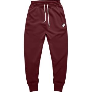imageDALIX Ghost Embroidered Fleece Jogger Cuff Sweatpant Sweats Soft Warm MensMaroon