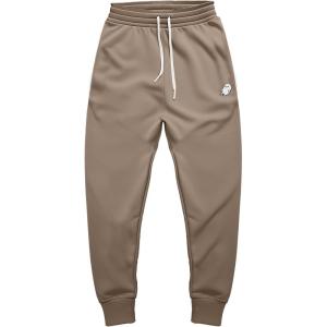 imageDALIX Ghost Embroidered Fleece Jogger Cuff Sweatpant Sweats Soft Warm MensTan