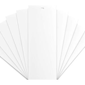 imageDALIX PVC Vertical Blind Replacement Slat Smooth White 10 Pk 82 12 x 3 12
