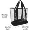imageDALIX 20quot Large Clear Tote Bag with Small Pouch