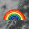 imageDALIX Embroidered Rainbow Long Sleeve Tie Dye Pullover Fleece Crewneck Sweatshirt Sweater MenBlack
