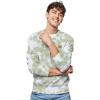 imageDALIX Embroidered Rainbow Long Sleeve Tie Dye Pullover Fleece Crewneck Sweatshirt Sweater MenOlive