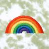 imageDALIX Embroidered Rainbow Long Sleeve Tie Dye Pullover Fleece Crewneck Sweatshirt Sweater MenOlive