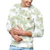 imageDALIX Embroidered Rainbow Long Sleeve Tie Dye Pullover Fleece Crewneck Sweatshirt Sweater MenOlive