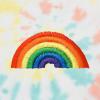 imageDALIX Embroidered Rainbow Long Sleeve Tie Dye Pullover Fleece Crewneck Sweatshirt Sweater MenRainbow