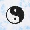 imageDALIX Embroidered Yin Yang Long Sleeve Tie Dye Pullover Fleece Crewneck Sweatshirt Sweater MenBlue