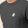 imageDALIX Ghost Embroidered Crewneck Long Sleeve Sweatshirt Fleece MenAsphalt