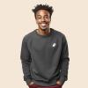 imageDALIX Ghost Embroidered Crewneck Long Sleeve Sweatshirt Fleece MenAsphalt