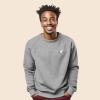 imageDALIX Ghost Embroidered Crewneck Long Sleeve Sweatshirt Fleece MenAthletic Heather