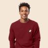 imageDALIX Ghost Embroidered Crewneck Long Sleeve Sweatshirt Fleece MenCardinal