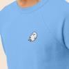imageDALIX Ghost Embroidered Crewneck Long Sleeve Sweatshirt Fleece MenCarolina Blue