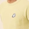 imageDALIX Ghost Embroidered Crewneck Long Sleeve Sweatshirt Fleece MenFrench Vanilla