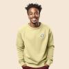 imageDALIX Ghost Embroidered Crewneck Long Sleeve Sweatshirt Fleece MenFrench Vanilla