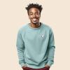 imageDALIX Ghost Embroidered Crewneck Long Sleeve Sweatshirt Fleece MenHeather Blue Lagoon