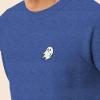 imageDALIX Ghost Embroidered Crewneck Long Sleeve Sweatshirt Fleece MenHeather True Royal